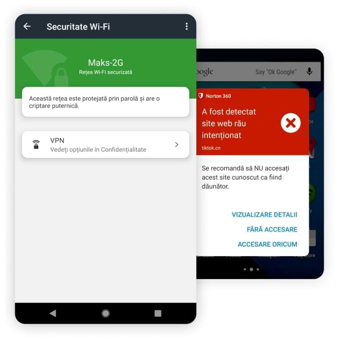 Aplicația Securitate Wi-Fi pe tabletă și telefon