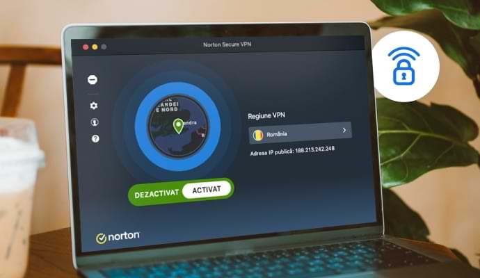 Alertă pe ecran, Norton Secure VPN.